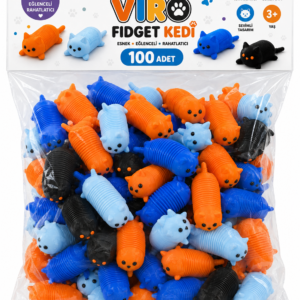 100'lü Paket Esnek Kedi Stres Oyuncağı - İstenilen Renkte Üretilir